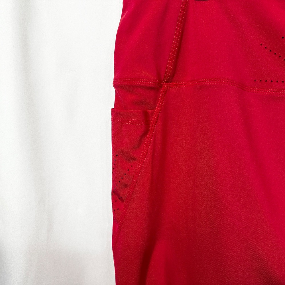 Adrienne Vittadini Sport Plus Size 3X Bik Shorts Red Athletic Side Pockets 343 - Picture 6 of 8